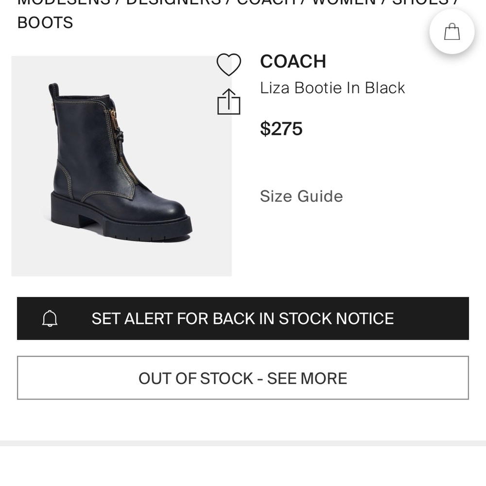 Coach boots 7.5